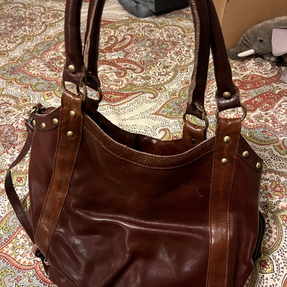 brown leather fringe purse - Picture 3 of 3